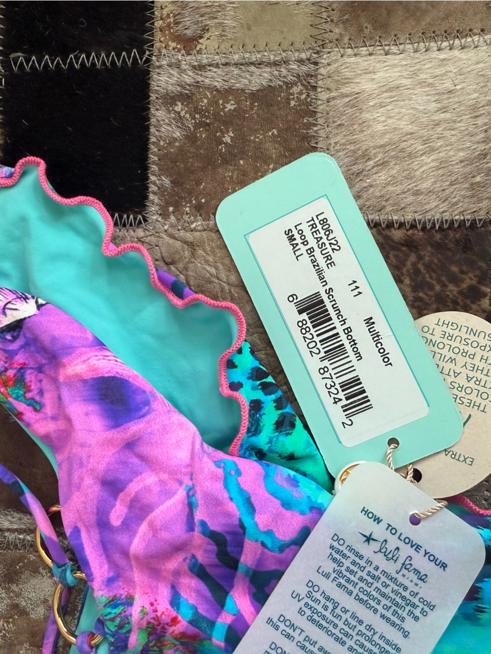 Luli Fama Brazilian Scrunched Bikini Bottom + Top - Picture 5 of 6